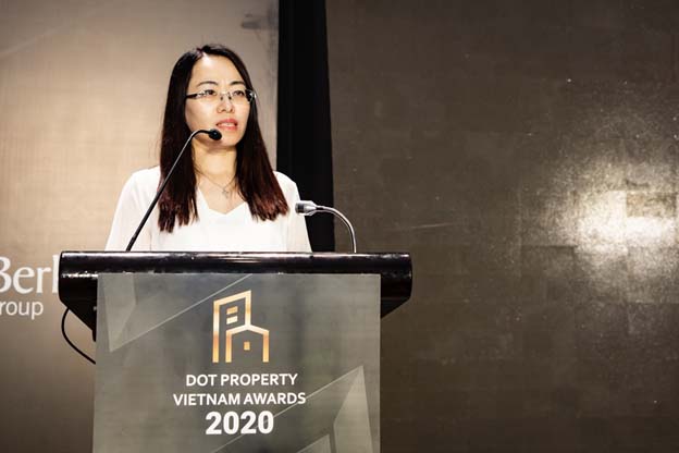 TGĐ Lê Ngọc Anh có bài phát biểu đầy xúc động tại lễ trao giải Dot Property Award 2020
