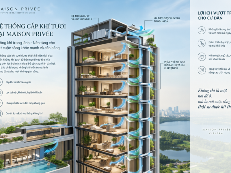 Hệ Thống Cấp Khí Tươi Tại Maison Privée – Nâng Tầm Chất Lượng Không Khí Trong Không Gian Sống