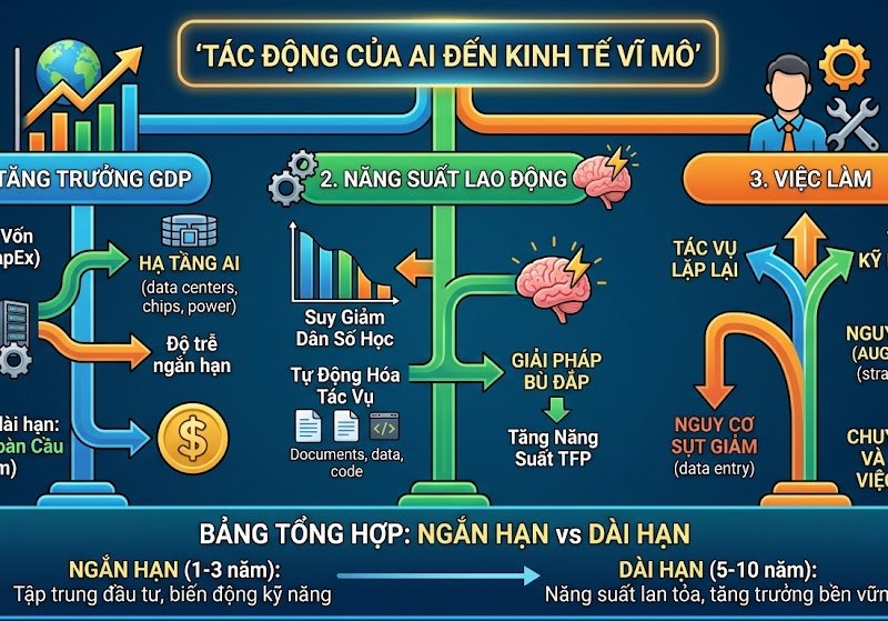 Tác Động Của Trí Tuệ Nhân Tạo Đến Tăng Trưởng GDP, Năng Suất Lao Động Và Việc Làm: Góc Nhìn Chuyên Sâu Từ Goldman Sachs